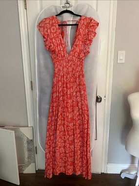 Tiare Hawaii X Anthropologie "Dahlia" Shell Printed Maxi Dress XS-S